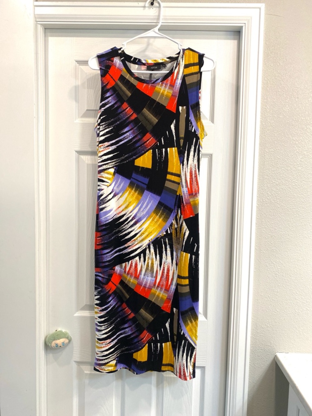 Apt 9 Sleeveless Abstract Print Midi Dress in Multi